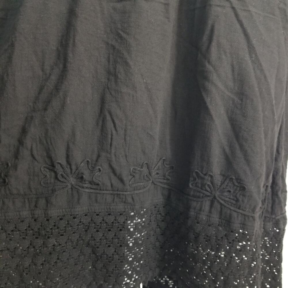 Soft Surroundings Gauzy Grenada Crochet Tunic Black Medium - Picture 5 of 9
